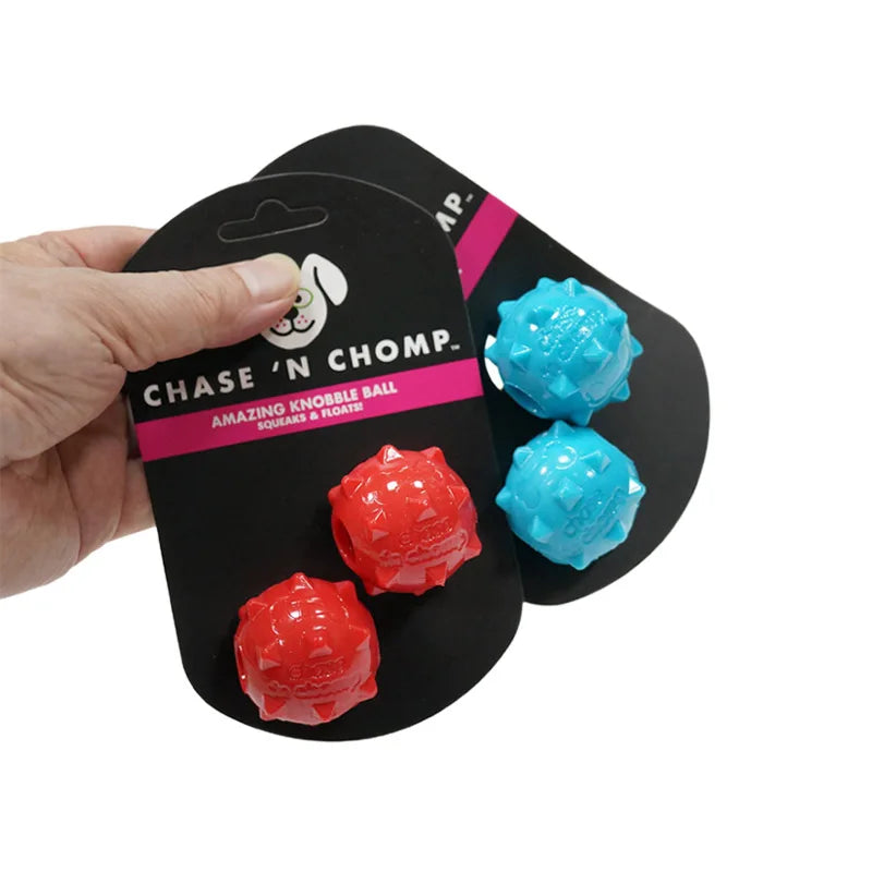 Dog Toys Mini Squeaking Ball Soft Floatable Spring