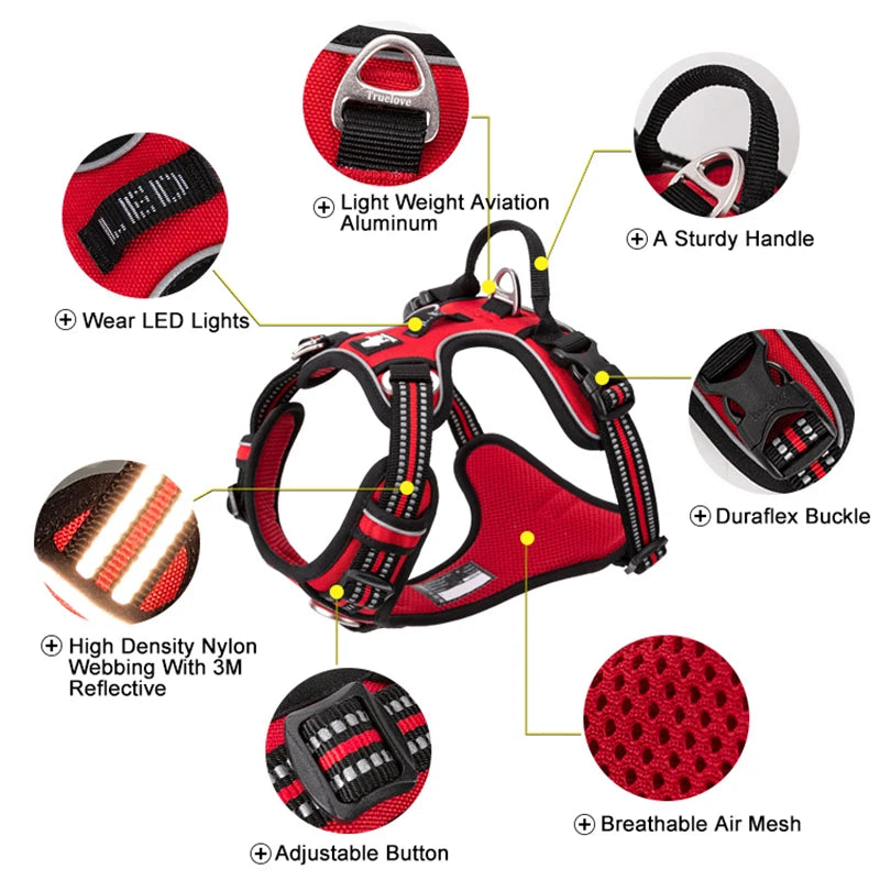 Truelove Pet Reflective Nylon Dog Harness Safety