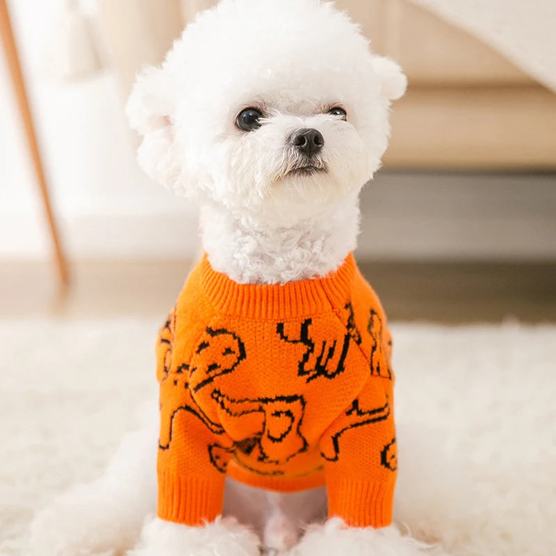 Luxury Dog Clothes Bear Striped Sweater  Pet Supplies