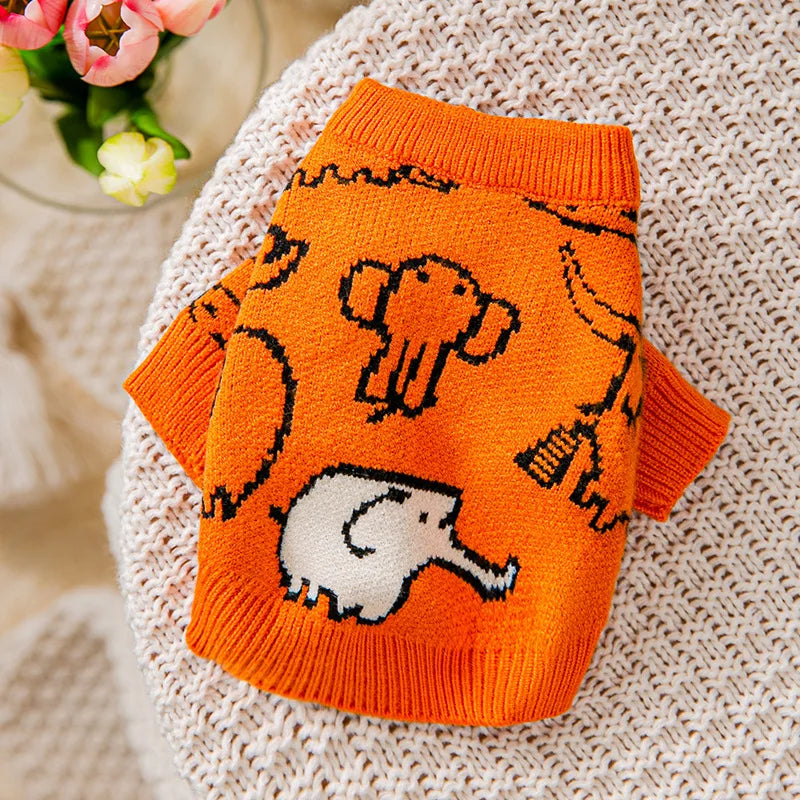 Luxury Dog Clothes Bear Striped Sweater  Pet Supplies