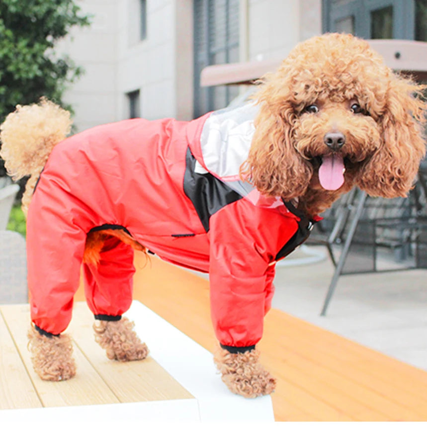 Pet Dog Raincoat The Dog Face Pet Clothes Jumpsuit