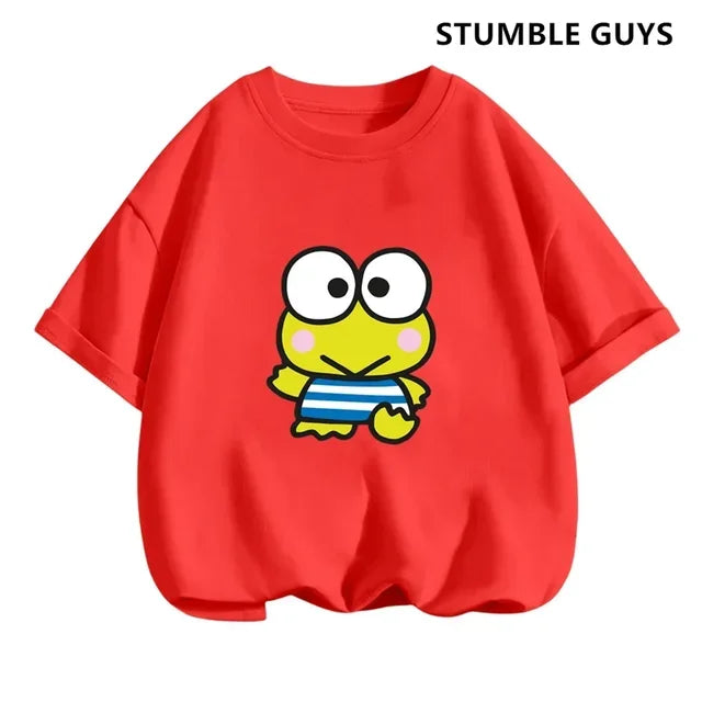Summer New Trendy and Cool Children's T-shirt with Parcha Dog