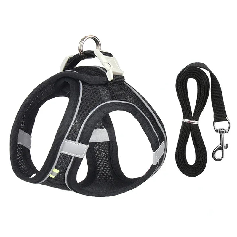 Puppy Harness Set Dog Accessories Adjustable Leash