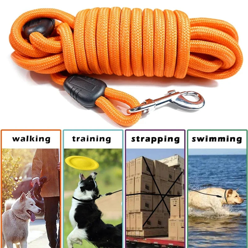 Long Rope Training Dog Leash Heavy Duty Nylon Leash