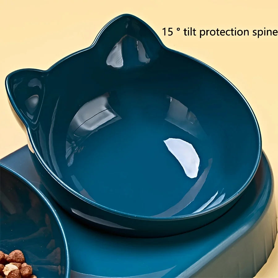 Pet Bowls With Water Feeder, 3 In 1 Ear Design Food Bowl