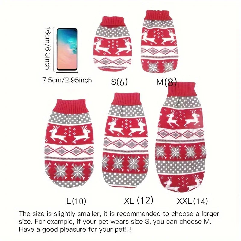Christmas Style Pet Sweater for Dogs Wool Sweater