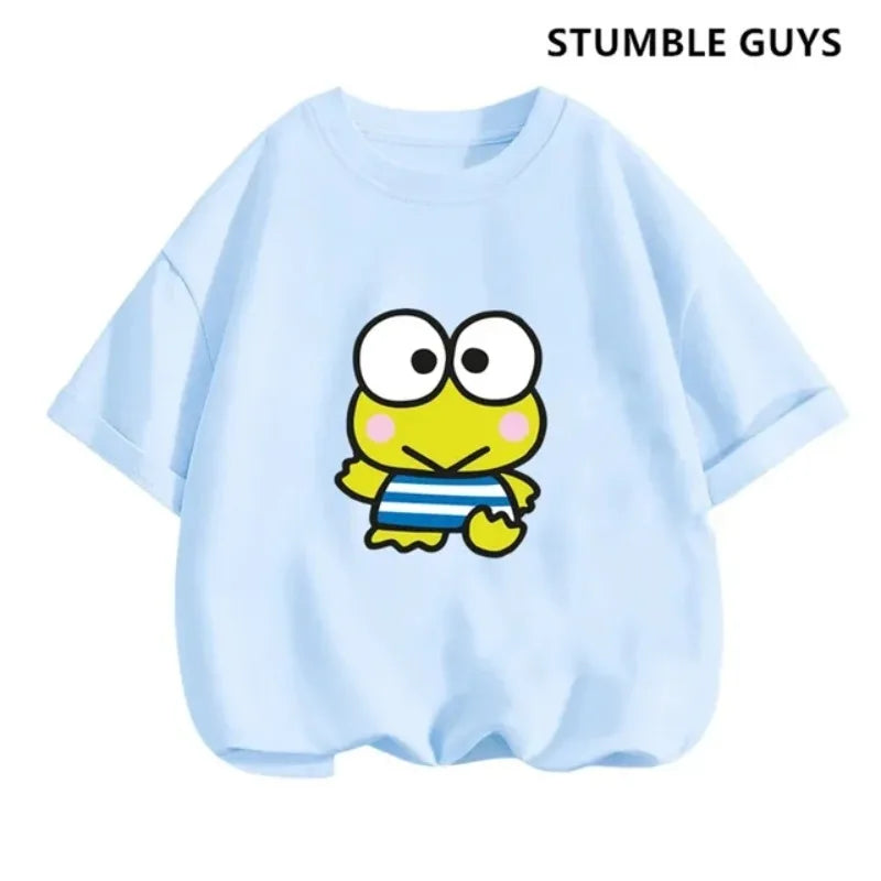 Summer New Trendy and Cool Children's T-shirt with Parcha Dog
