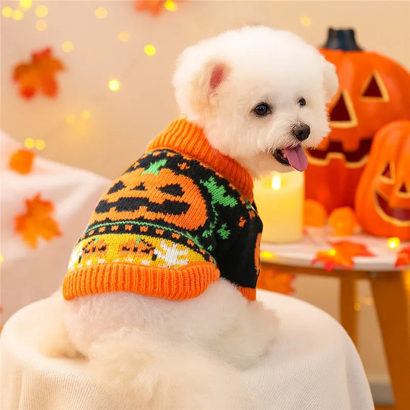 Winter Cartoon Dog Clothes Warm Christmas Sweater