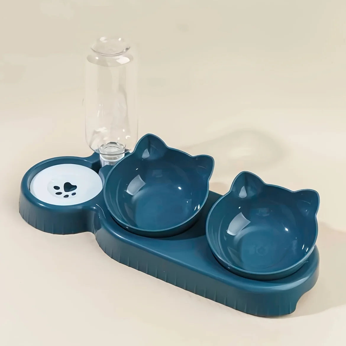 Pet Bowls With Water Feeder, 3 In 1 Ear Design Food Bowl