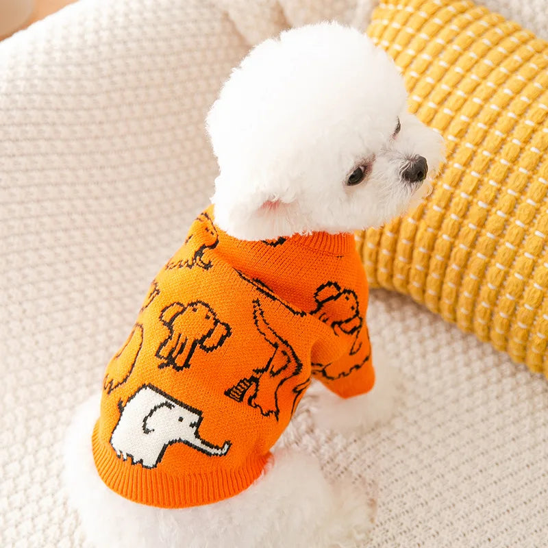 Luxury Dog Clothes Bear Striped Sweater  Pet Supplies