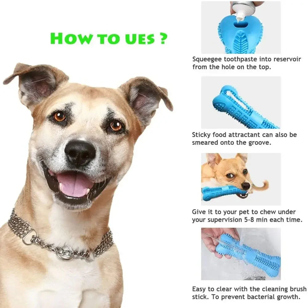 Toy Soft Rubber Dog Toothbrushes Rubber Chew Stick