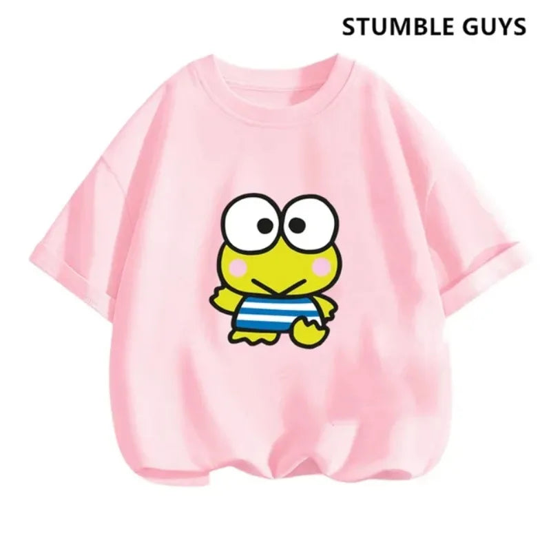 Summer New Trendy and Cool Children's T-shirt with Parcha Dog