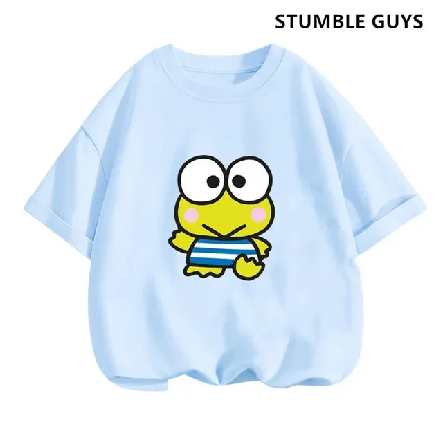 Summer New Trendy and Cool Children's T-shirt with Parcha Dog