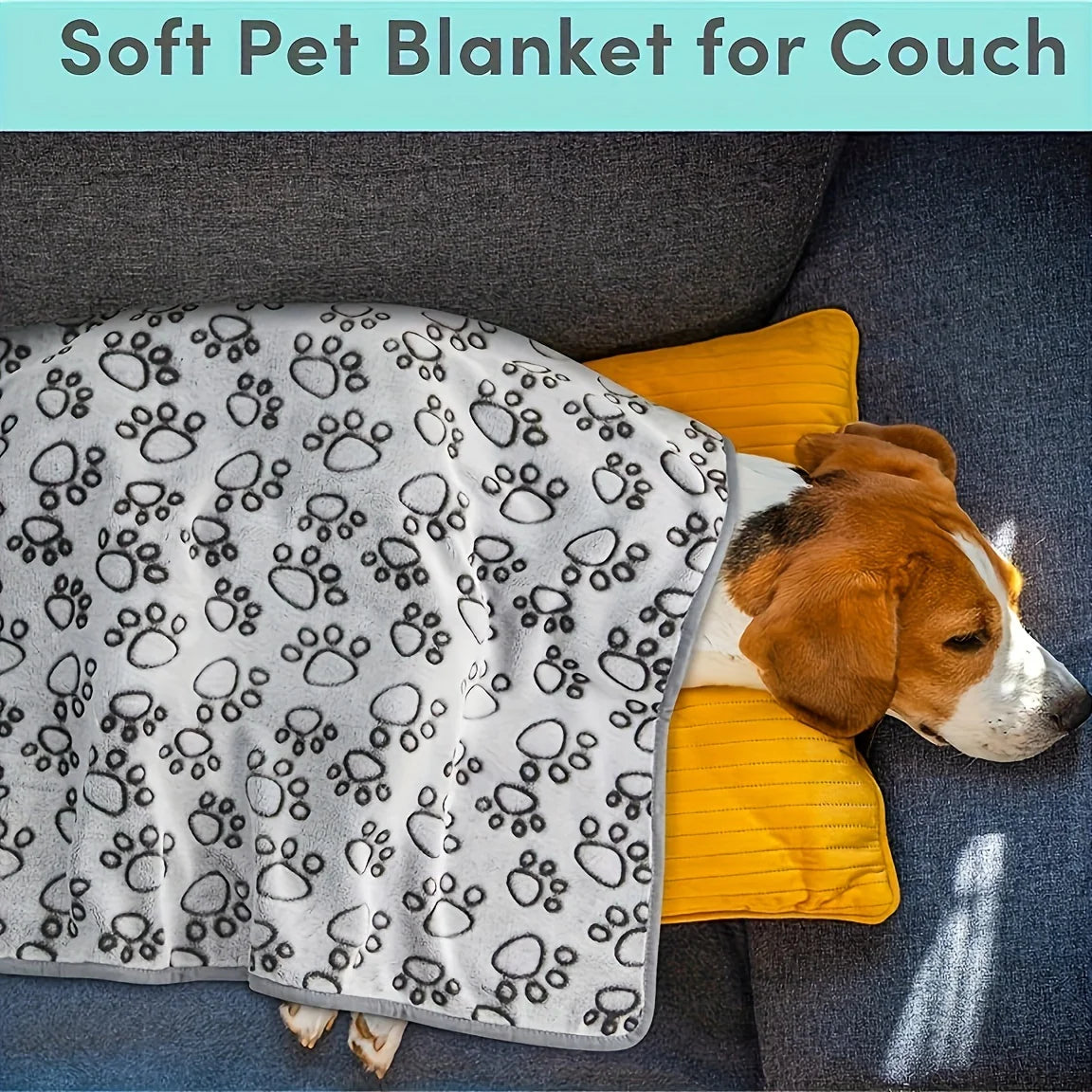 Pet Blanket Cute Cartoon Pattern Pet Mat  Comfortable Blanket