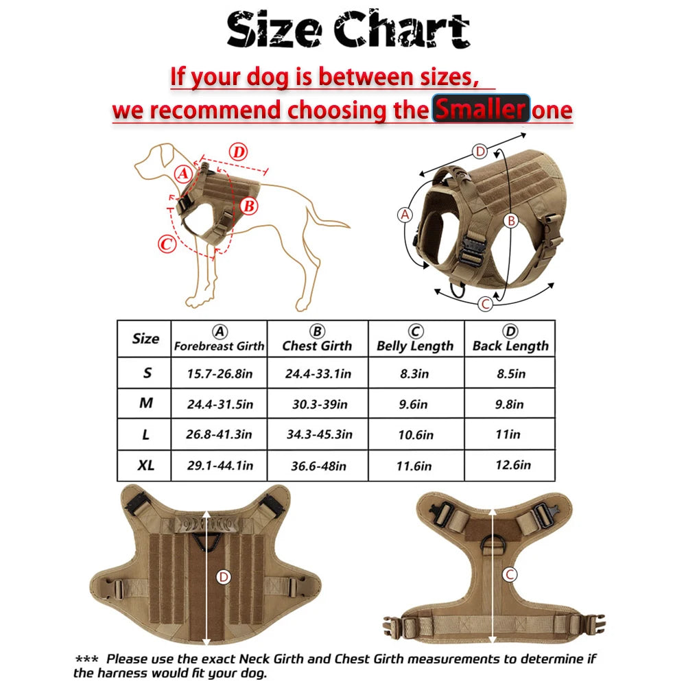 Large Dog Harness And Leash Set Pet Training Walking