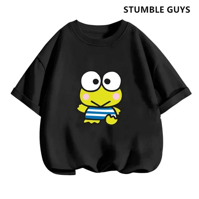 Summer New Trendy and Cool Children's T-shirt with Parcha Dog