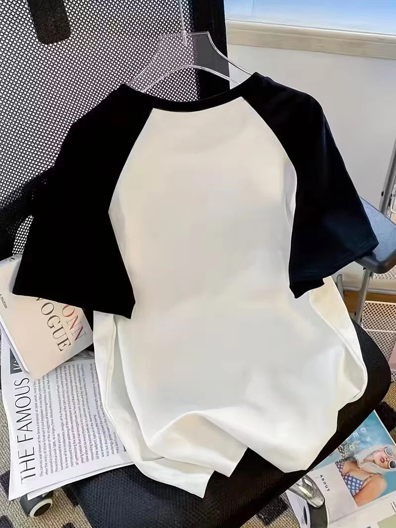 Women's Crew Neck T Shirt Woman Graphic Tees Tops