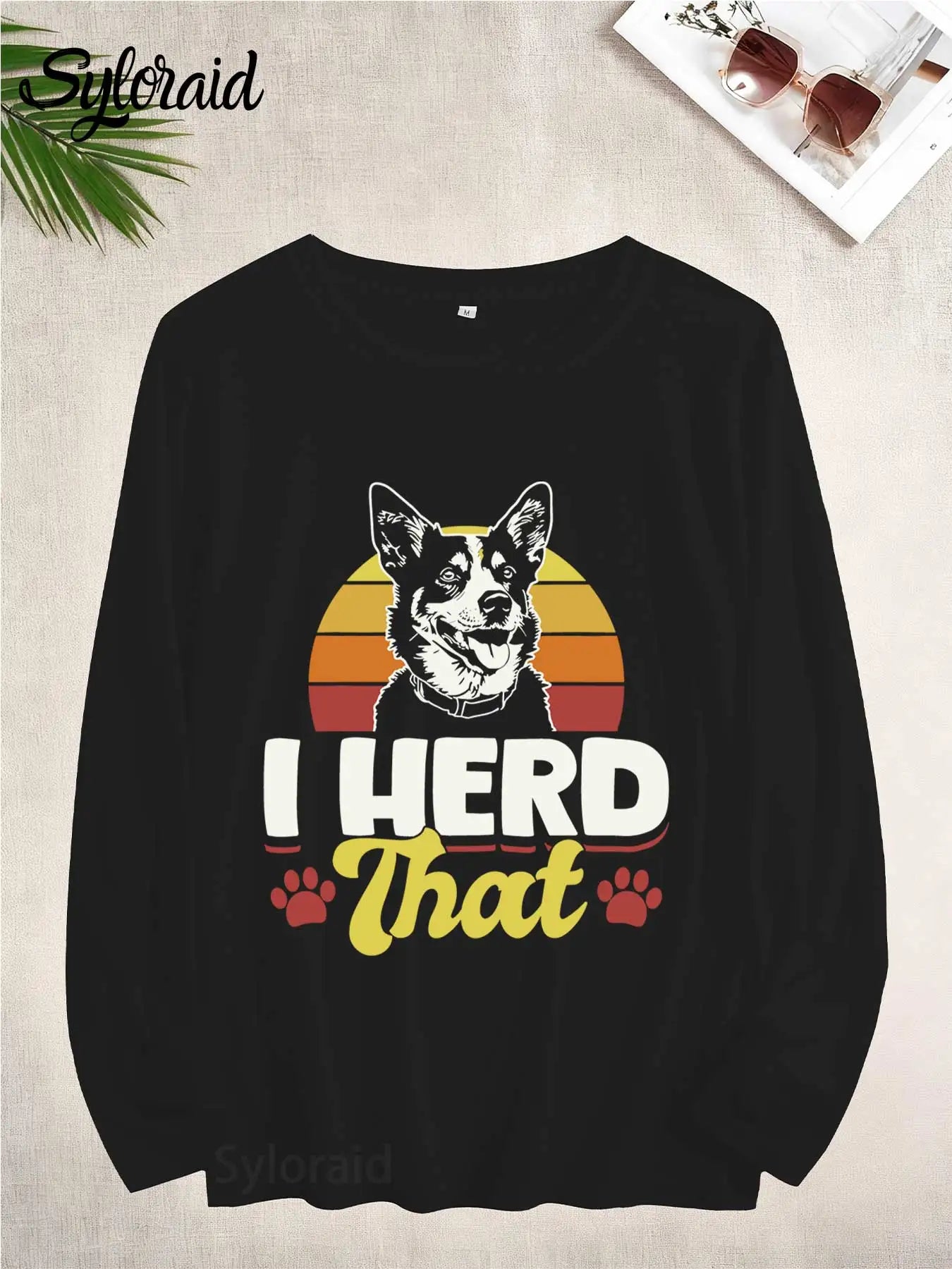 Women's Long Sleeve T Shirt Cattle Dog Shirt Fashion Top