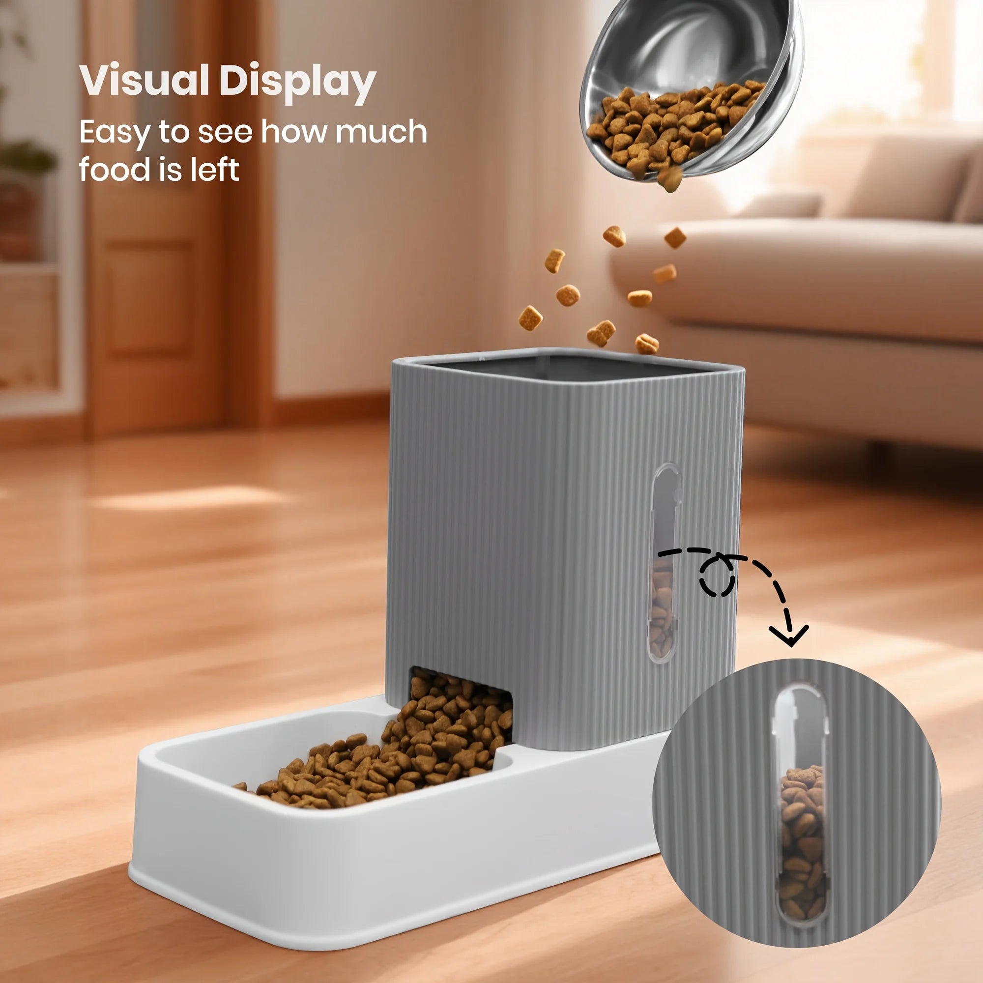 Dog/Cat Feeder And Water Dispenser Combo Pet Food