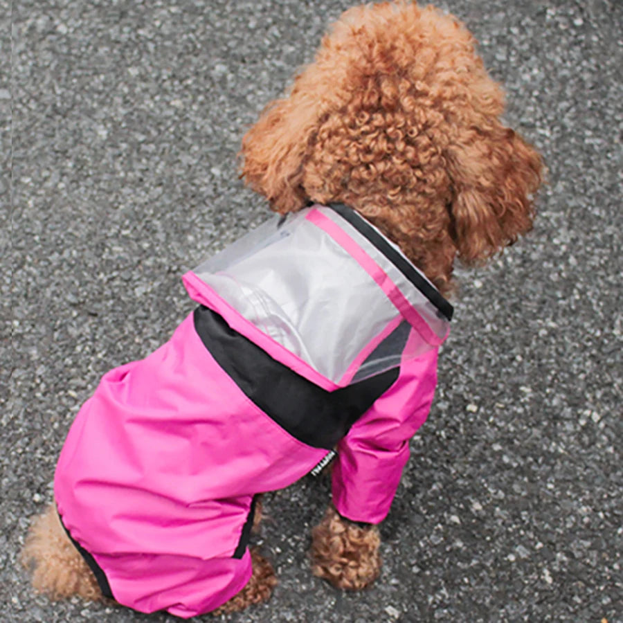 Pet Dog Raincoat The Dog Face Pet Clothes Jumpsuit