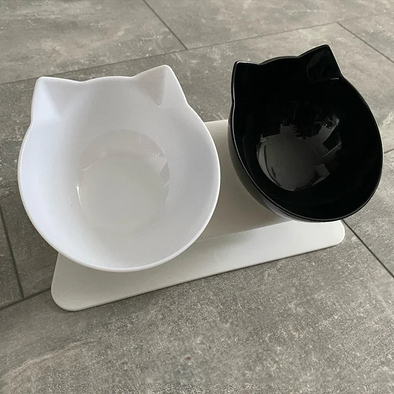 Double Cat & Dog Bowl With Stand Pet Feeding Pet Bowls