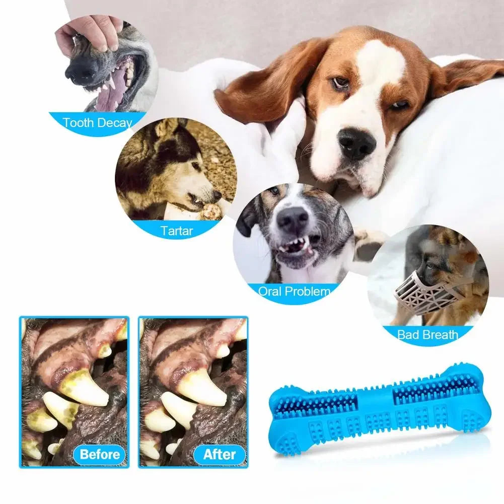 Toy Soft Rubber Dog Toothbrushes Rubber Chew Stick