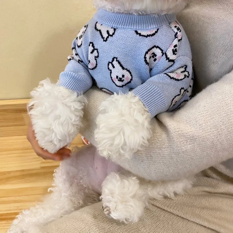 Luxury Dog Clothes Bear Striped Sweater  Pet Supplies