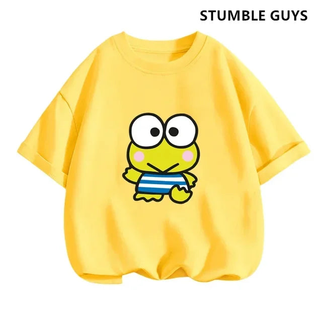 Summer New Trendy and Cool Children's T-shirt with Parcha Dog