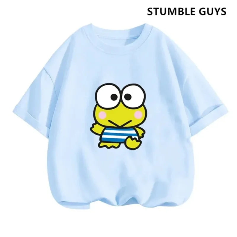 Summer New Trendy and Cool Children's T-shirt with Parcha Dog