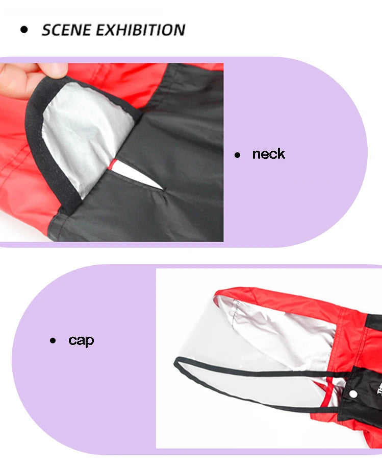 Pet Dog Raincoat The Dog Face Pet Clothes Jumpsuit